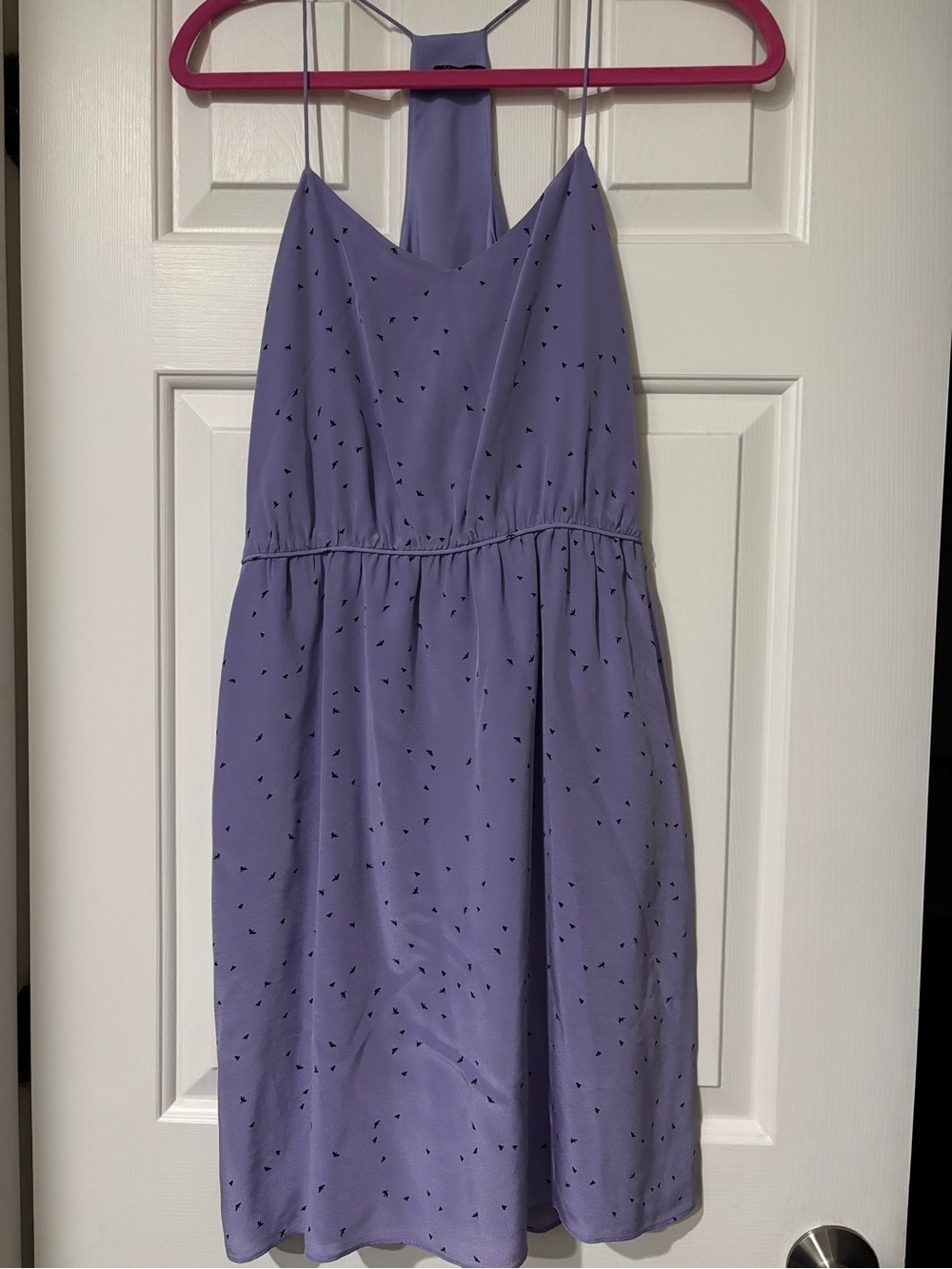 Tibi Silk Halter Mini Dress Lavender - Size 6